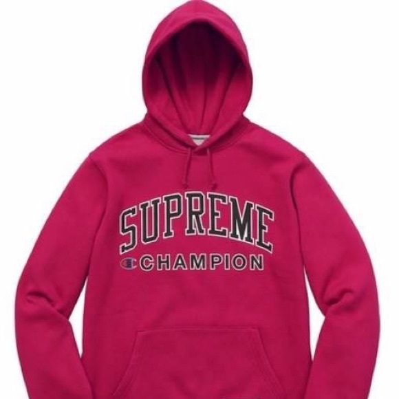 champion supreme hoodie red